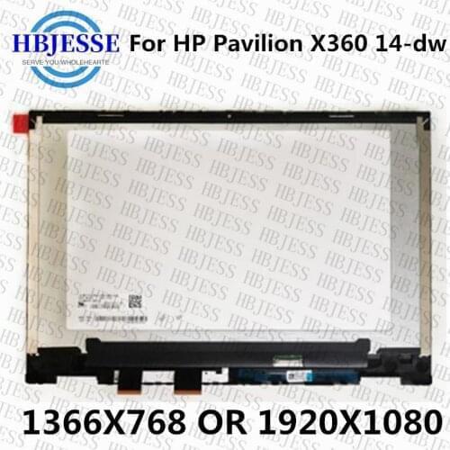 LCD with touch Assembly for HP x360 14-dw 14-dw0520sa 14-dw0521sa 14-dw0522sa 14-dw0003nl 14-dw0004nl 14-dw0006nl