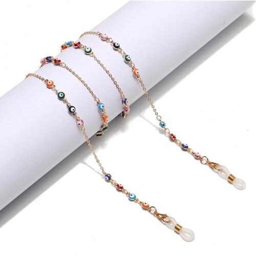 Evil Eye Bead Glasses Strap Fashion Sunglasses Chain Necklace Spectacle Rope Mask Lanyard