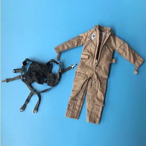 1/6 Male Soldier Modern U.s. Army Pilot Clothes One Piece Chest Hanging 12'' Action Figure Air Force Costume Model Accessories