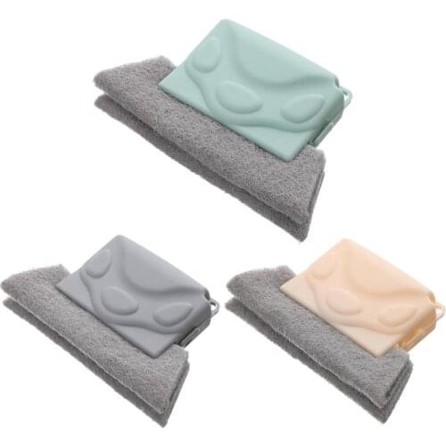 1 set Removable window groove cleaning brush Door Gap Cloth Windows Slot Cleaner Brushes Household clean tools