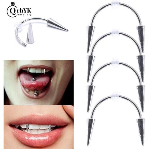 1pc Smile Lip Tiger Teeth Nail Vampire Body Piercing Jewelry Piercing Jewelry DIY Funny Cosplay Tooth Decoration