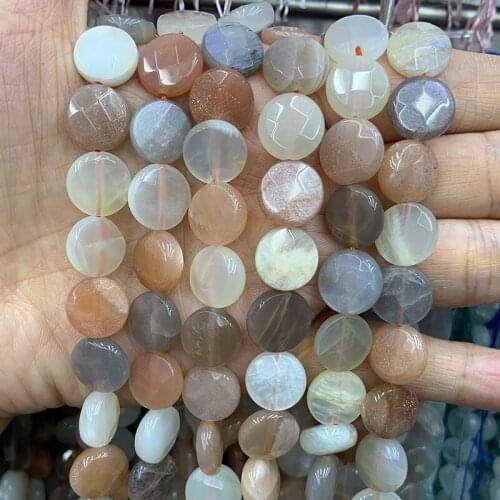 12mm Natural Sunstone Stone Beads 15'' Square Drop DIY Spacer Loose Beads For Jewelry Making Women Beads Bracelet Necklace Gift