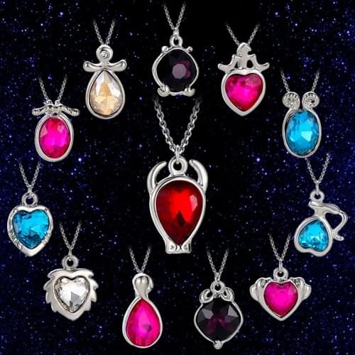 12 Constellation Crystal Pendant Necklace For Women Simple All-match Zircon Rhinestone Clavicle Chain Jewelry New Gift