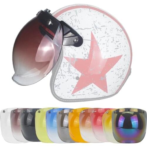 12 colors bubble visor high quality outdoor retro motorcycle helmet sun shield EVO motorcycle helmet protective shield