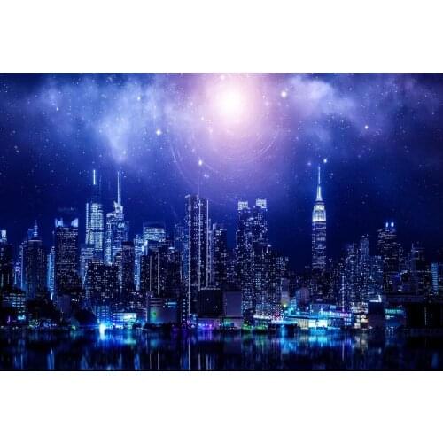 JMINE Div 5D City skyline Night River landscape Full Diamond Painting cross stitch kits art Scenic 3D paint by diamonds