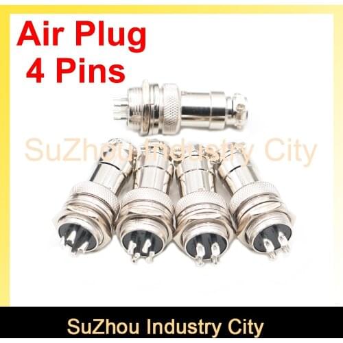 Free shipping ! 5pcs Small Air Plug Male & Female plug Diameter 16mm GX16 4pins core cable connector High Quality