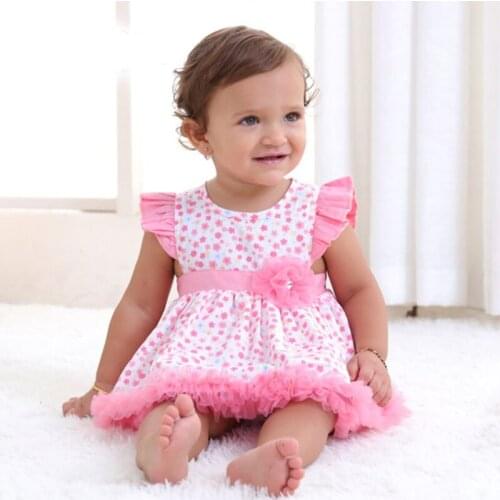 Baby Girl 1 Year Birthday Party Dress Red Newborn Baby Girl Summer Christening Clothes Cotton Toddler Dresses for Baby Girls