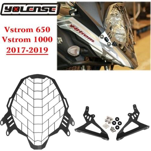 For SUZUKI DL650 DL1000 V-strom DL 650 1000 Vstrom 650 2017 2018 2019 Motorcycle Headlight Protector Guard Lense Cover Cooled