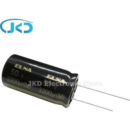 5PCS NEW ELNA RA3 50V3300UF 18X35.5MM Audio Electrolytic Capacitor 3300uF50V 85℃ RA3 Series 3300uF 50V 100% ORIGINAL 18*35.5