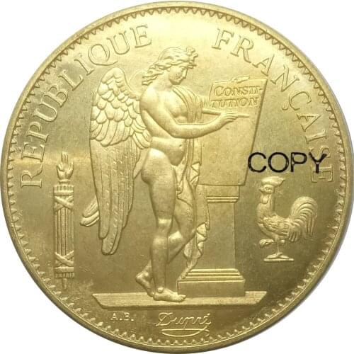 France Gold 1894 A Paris 100 Francs Lucky Angel Brass Metal Copy Coins