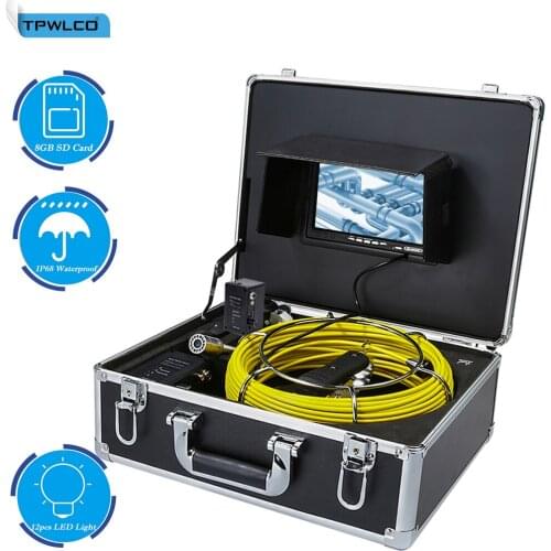 Best Pipe Camera Inspection 20m Industrial Endoscope System With 23mm Camera Head Sewer Drain Cleaner Support Video Recorder