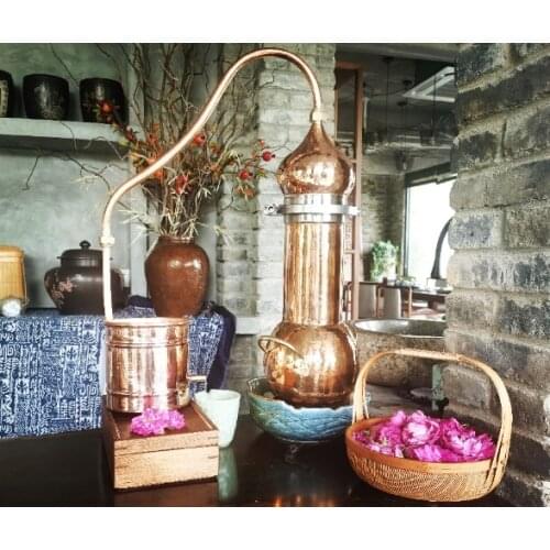2L 3L 5L Pure dew machine household small fresh flower essential oil distiller brandy Ancient copper Wine Steaming Machine