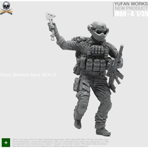 Yufan Model 1/35 Figure Resin Soldiers Us Seals Assembled characters Moo-04