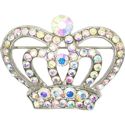 Fashion Brooch Rhinestone Crown Pin brooches Costume Accessories Mens woman Jewelry Wedding party gift