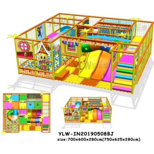 Indoor soft maze playground park YLW-IN190508BG