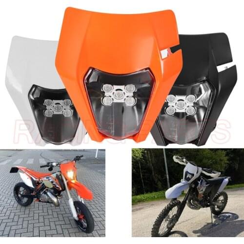 Motorcycle E8 Emark LED Headlight Headlamp Light For KTM EXC EXCF SX SXF XC XCF XCW XCFW 125 150 250 300 350 450 530