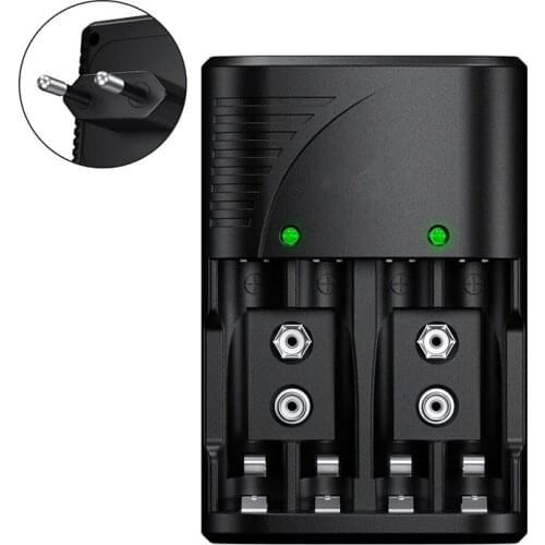 New Arrival Battery Charger Quick Charge Station Suitable for 1-4x AA AAA 9V NiMH Batteries Smart Chargers EU Plug