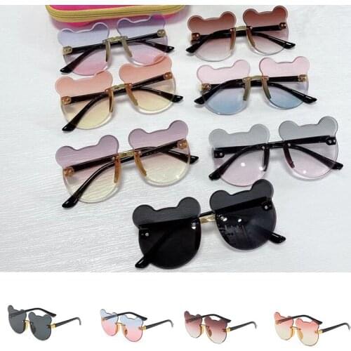Newly Childrens Sunglasses Fashion Rimless Girls Sunglasses Simple Design Comfortable Sunglasses