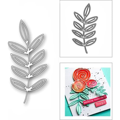 New Leaf Scribble Frond Outline 2020 Metal Cutting Dies for DIY Scrapbooking Decorative Embossing and Card Making Craft No Stamp