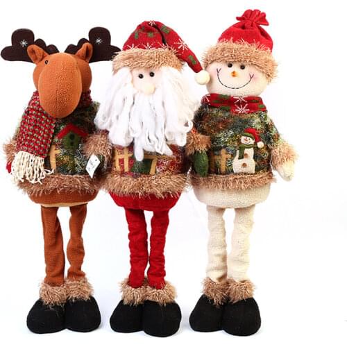 2022 New Product Christmas Decorations Retractable Christmas Doll Santa Claus Snowman Elk Christmas Gift Decoration