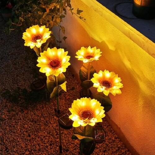 New outdoor lawn garden light garden decoration induction landscape light LED solar chrysanthemum light