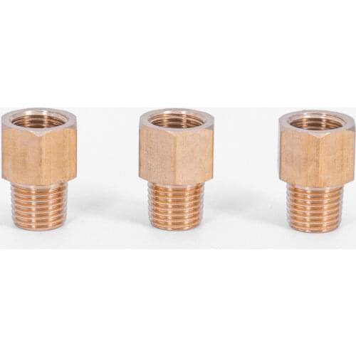 1/8" 1/4" 3/8" 1/2" NPT BSP Female To Male Reducing Brass Pipe Fitting Adapter For Pressure Gauge Water Gas Oil Fuel