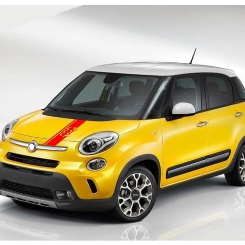 Car Hood Bonnet Stickers Engine Cover Decor Decal Racing Sport Stylish Vinyl Film For Fiat 500L Car Accessories Creative Sticker