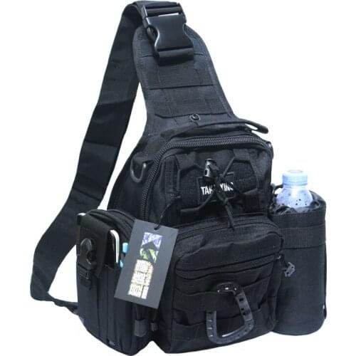 TAK YIYING Military Tactical Backpack Shoulder Camping Hiking Camouflage Bag Hunting Backpack with Molle Pouch and Kettle Pouch