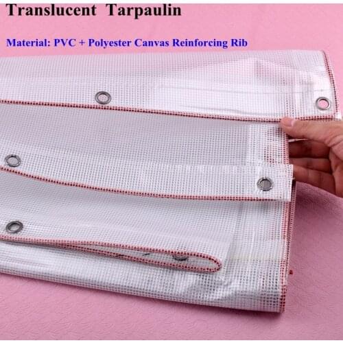 Thick 0.38mm Translucent PVC Tarpaulin Pet House Rainproof Cloth Outdoor Awning Garden Succulent Plants Keep Warm Sun Shade Sail