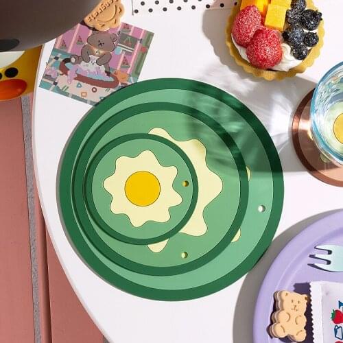 Creative Poached Egg Shape Non Slip Mat Anti Scalding Placemat Dining Tableware Table Pads Bowl Cup Coaster Kitchen Accessorie