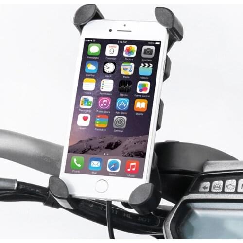 MOTOWOLF 360 Degree Universal Bike Aluminum Motorcycle Handlebar Phone Holder Stand Mount For iPhone Xiaomi Samsung 4-6.4