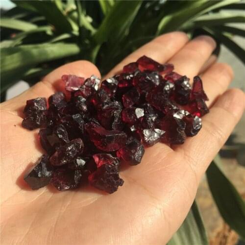 100g high quality natural stones and minerals wine red garnet raw gemstone healing crystals small size gravel for making jewelry