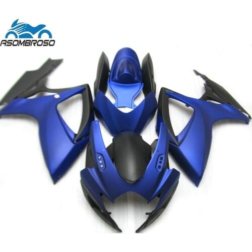 High quality Fairing kit for SUZUKI K6 K7 Injection Molding GSXR 600 750 2006 2007 blue black gsxr600 fairings HX29
