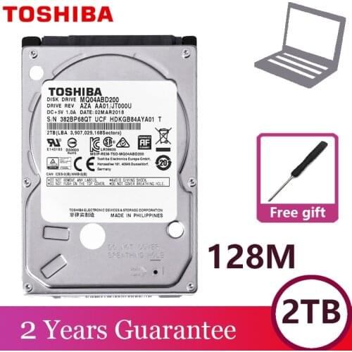 TOSHIBA Laptop Hard Drive Disk 2000GB 2TB Internal HDD HD 2.5" 5400 RPM 128M Cache 9.5mm SATA3 MQ04ABD200 Original for Notebook