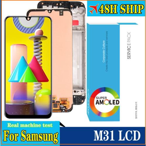 6.4'' AMOLED Display LCD for Samsung Galaxy M31 M315 M315F SM-M315F LCD Touch Screen Digitizer Assembly Repair Parts