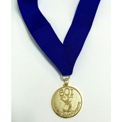 Gold Medal Znic Alloy Medal 50.8mm Diameter with Medal Ribbon Medal