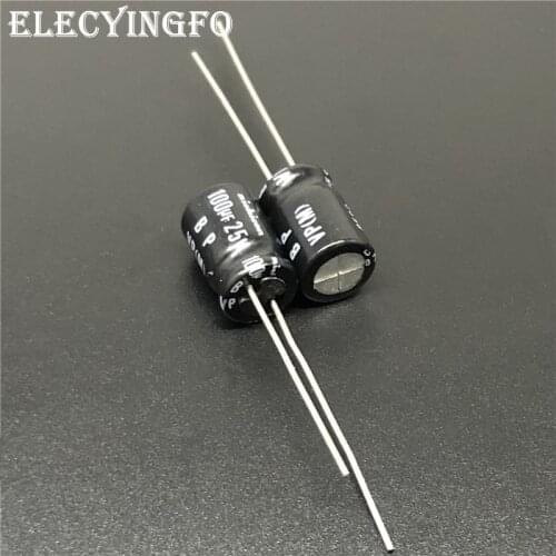 10Pcs/100Pcs 100uF 25V NICHICON VP series 8x11.5mm 25V100uF Bipolar Electrolytic Capacitor