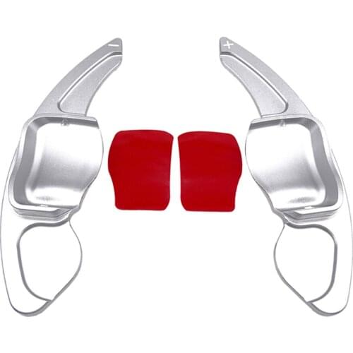 2Pieces Steering Wheel Shift Paddle Shifter fits for Volkswagen VW GOLF 5 Silver