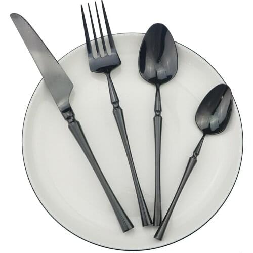 4 PCS Western Stainless Steel Cutlery Set Tableware Dinnerware Set Knives Forks Teaspoon Classic Dinner Set Wedding Party Dining