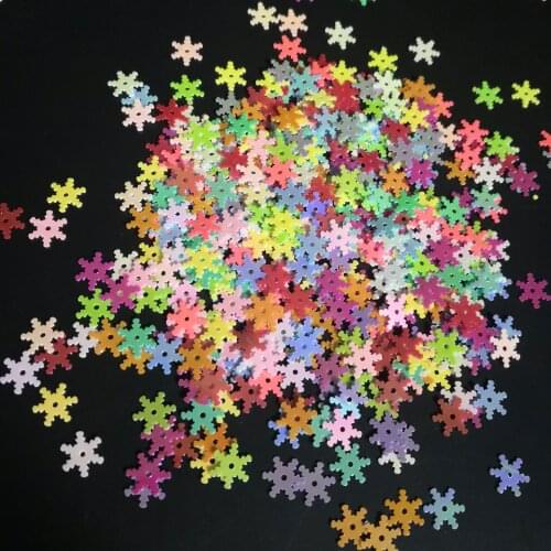 50g/Lot 7mm Snowflake Sequins Sewing Garment Accessories Diy Crafts Conch Glitter Paillettes Decoration confetti