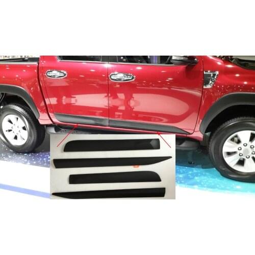 For toyota hilux accessories ABS injection black side molding body kits trim for toyota hilux revo 2015-2019 styling molding