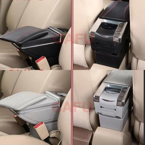 Car Accessories For KIA Rio 4 2017 2018 2020 X-line Car Armrest Box Central Store Content Box With Cup Holder Products Interior