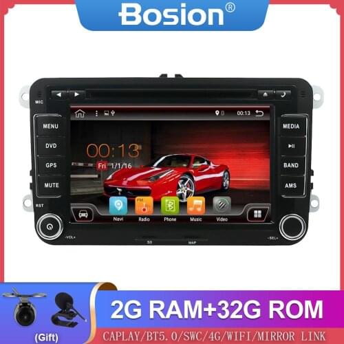 Bosion 2 Din Android 10 Car Multimedia player Car DVD For Volkswagen/Golf/Polo/Tiguan/Passat/b7/b6/SEAT/leon/Skoda/Octavia GPS