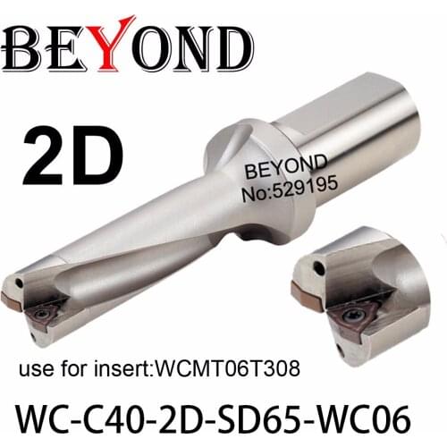 BEYOND WC WC-C40-2D-SD65-WC06 U Drilling Drill Bit use Insert WCMT WCMT06T308 Indexable Carbide Inserts Lathe CNC Tools