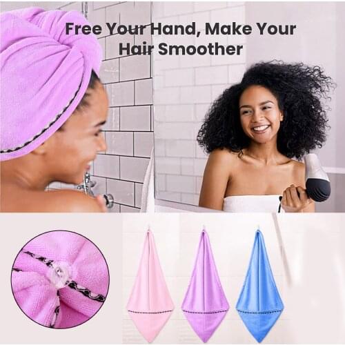 Quickly Hair Absorbs Water Coral Fleece Dry Hair Towel Hair Wraps For Women Magic Microfiberrapid Drying Hair Towel Towel Bathro