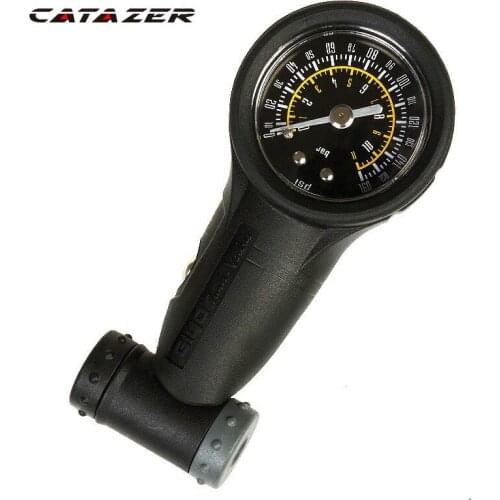 Catazer Bike Tire Gauge Schrader Presta Valves Air Pressure Gauge 160 PSI Barometer Cycling Tire Pressure Measuring Instrument