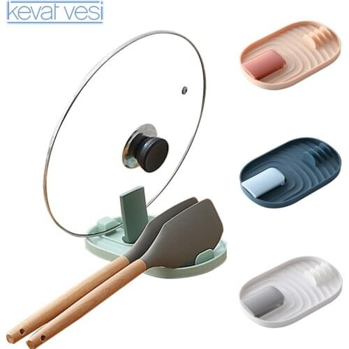 Kitchen Spoon Holders Spatula Ladle Shelf Spoon Rest Pot Lid Holder Rack Cove Lid Tableware Storage Rack Kitchen Tools