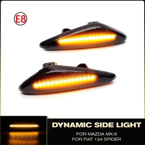 For Mazda 6 Mazda6 GH Mazda5 CW Premacy RX-8 MX-5 Fiat 124 Spider Scroll Turn Signal Light Side Repeater Lamp Facelift Car Bulb