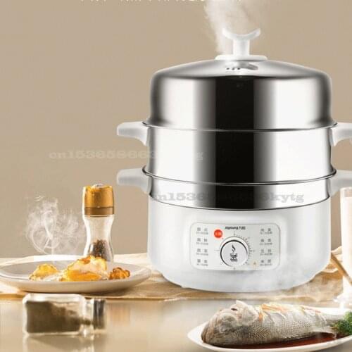 Electric Steamer Multi-function Household 304 Stainless Steel Automatic Power-off Three-layer Large Capacity Steam Boil Pan