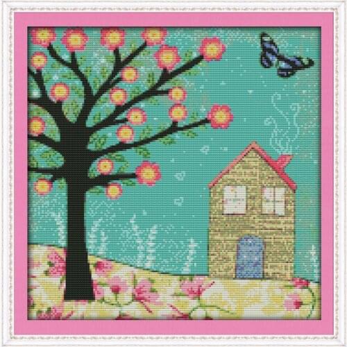 Everlasting Love Christmas Yearning For Spring (6) Ecological Cotton Chinese Cross Stitch Kits Stamped 11 CT New Year Promotion
